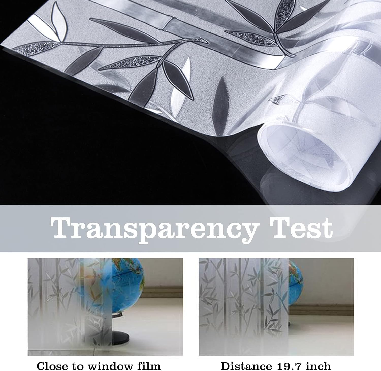 Self-Adhesive Window Privacy Film | Decorative Bamboo White