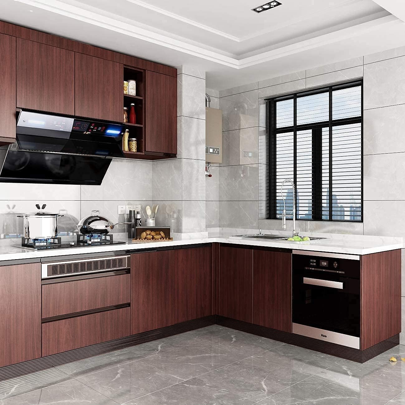 Peel & Stick Dark Wood Wallpaper | Waterproof Vinyl Wall Decor