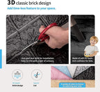 3D Foam Brick Wall Stickers | Black Peel & Stick Wallpaper