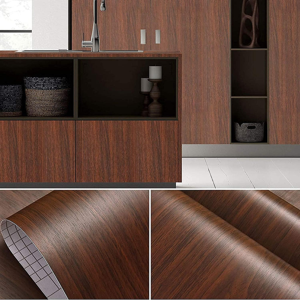 Peel & Stick Dark Wood Wallpaper | Waterproof Vinyl Wall Decor