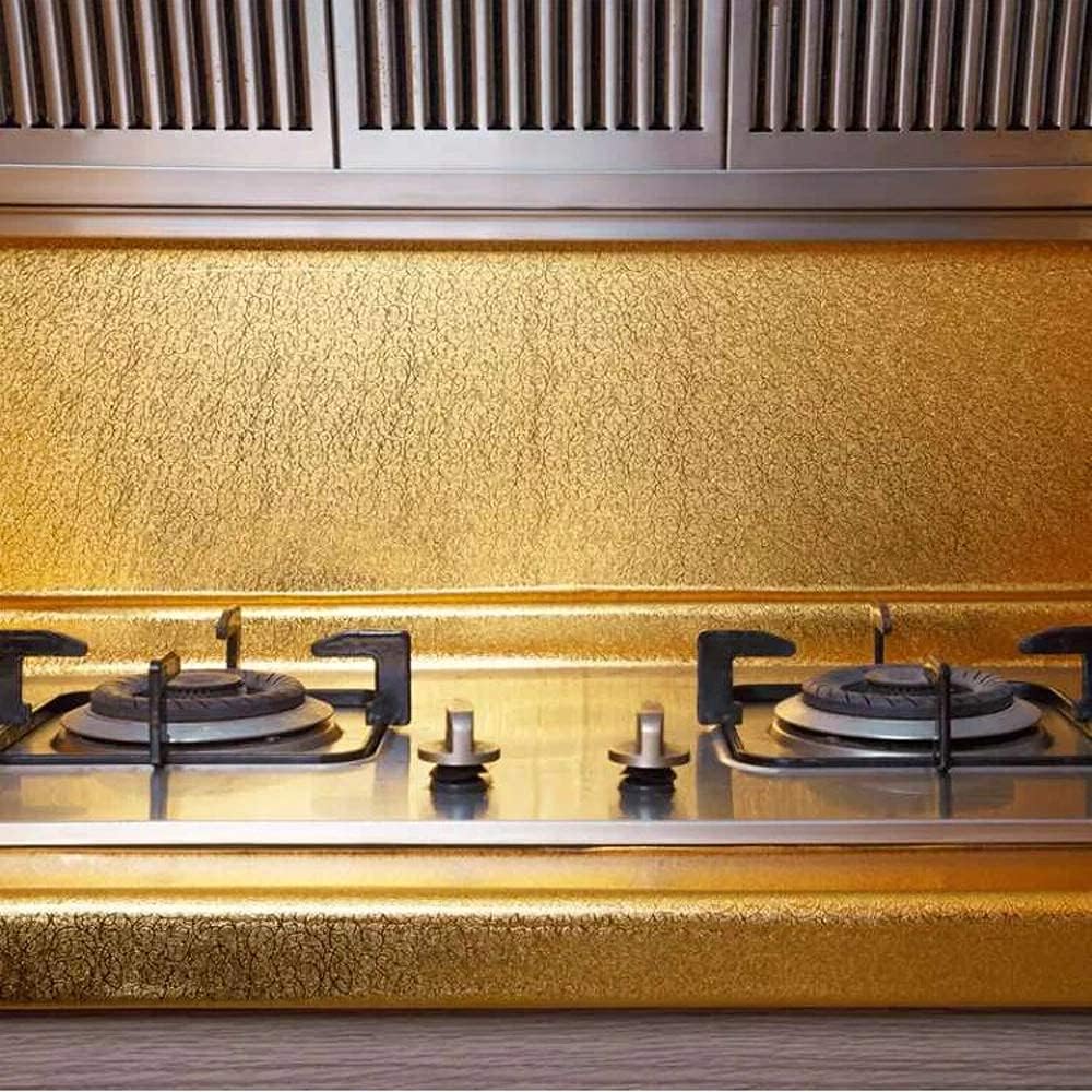 Golden Peel & Stick Wallpaper | Waterproof Wall Decor