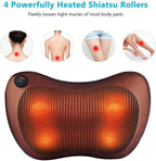 Electric Neck & Back Massager Pillow with Heat – Deep Tissue Relief