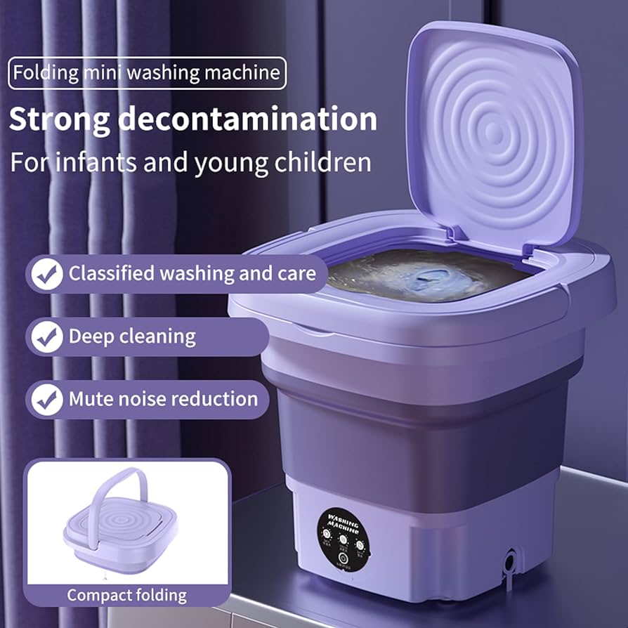 Folding Mini Washing Machine | Dryer for Undergarments & Socks