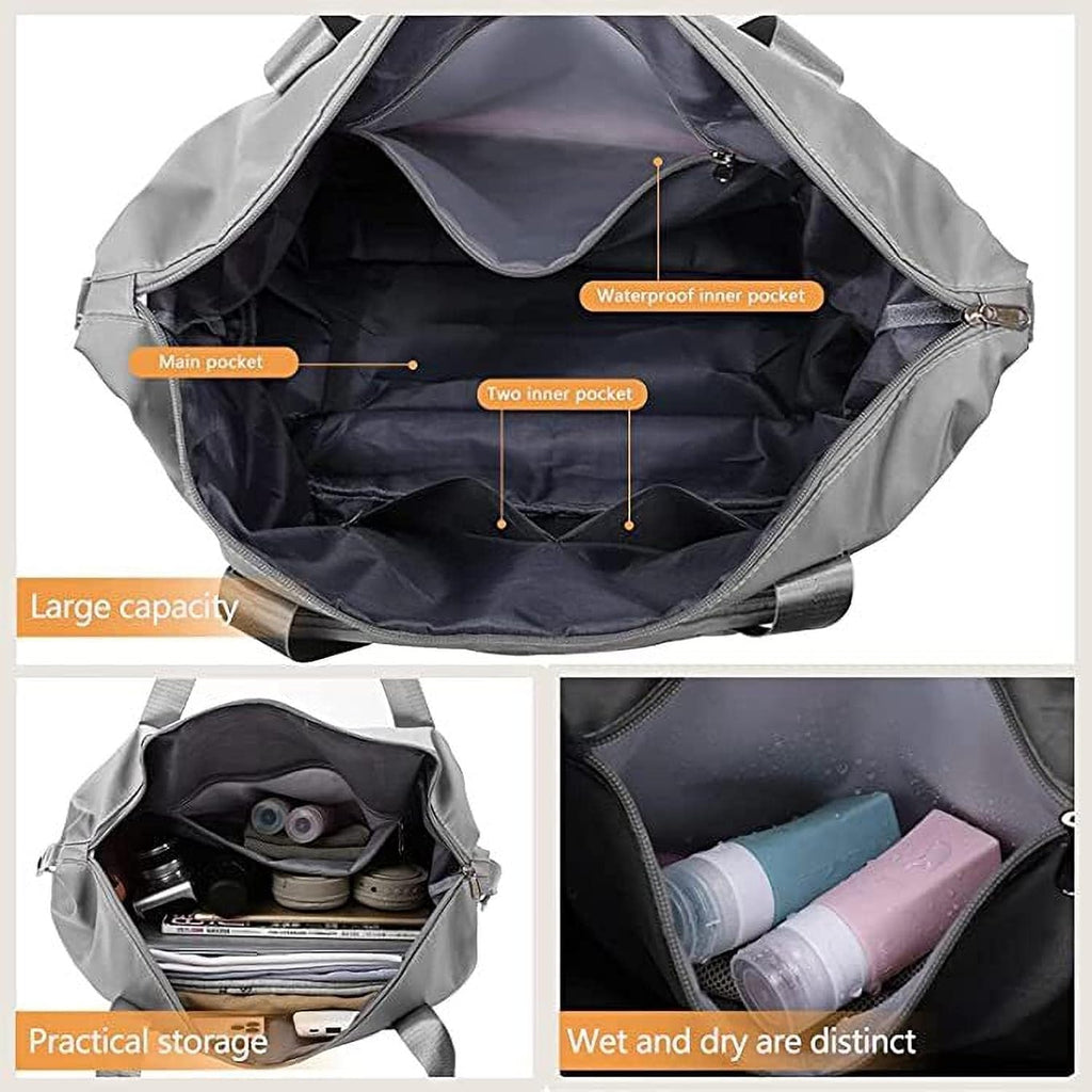 Blue Foldable Travel Duffel Bag | Lightweight Waterproof Tote
