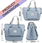 Blue Foldable Travel Duffel Bag | Lightweight Waterproof Tote