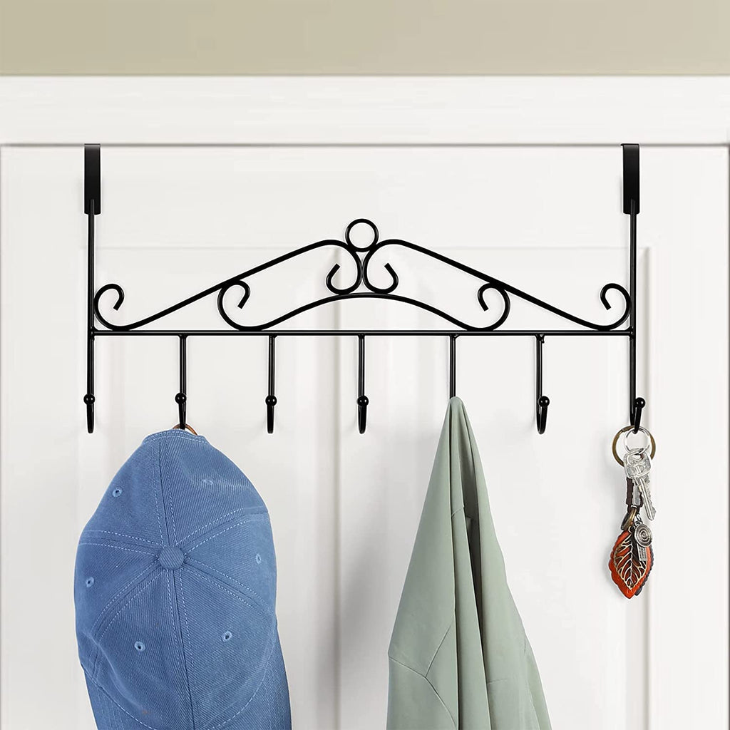 7-Hook Over Door Hanger Organizer for Home & Office