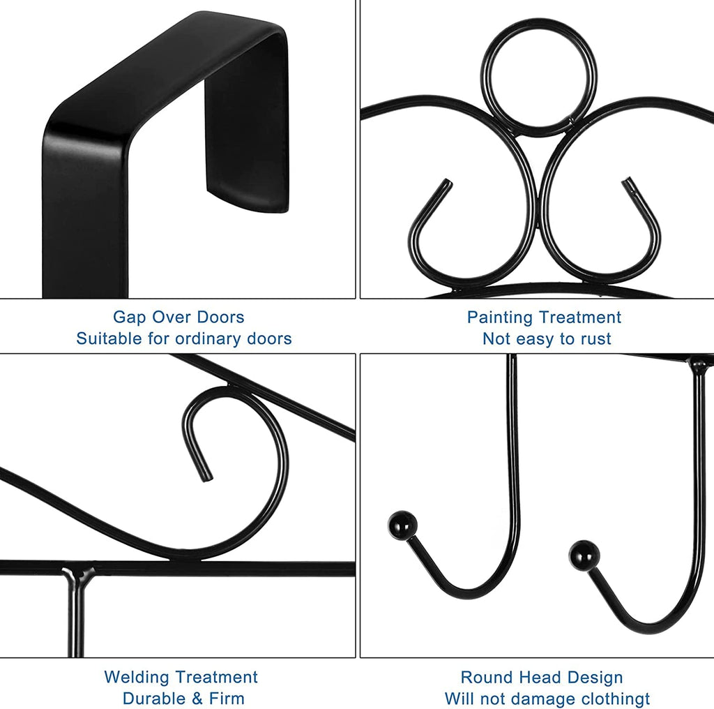 7-Hook Over Door Hanger Organizer for Home & Office