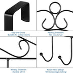 7-Hook Over Door Hanger Organizer for Home & Office