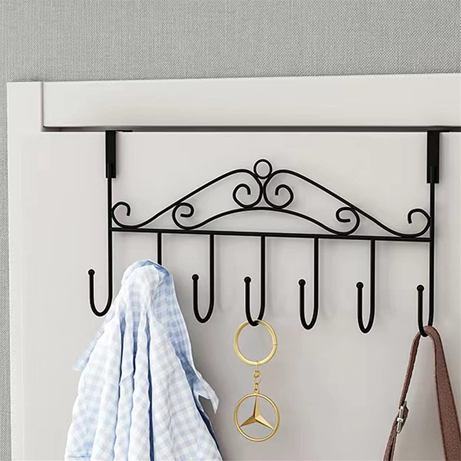 7-Hook Over Door Hanger Organizer for Home & Office