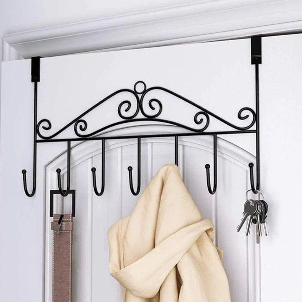 7-Hook Over Door Hanger Organizer for Home & Office