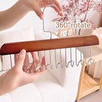 Tie Hanger 8 Hooks Wooden Belt Scarf Organizer