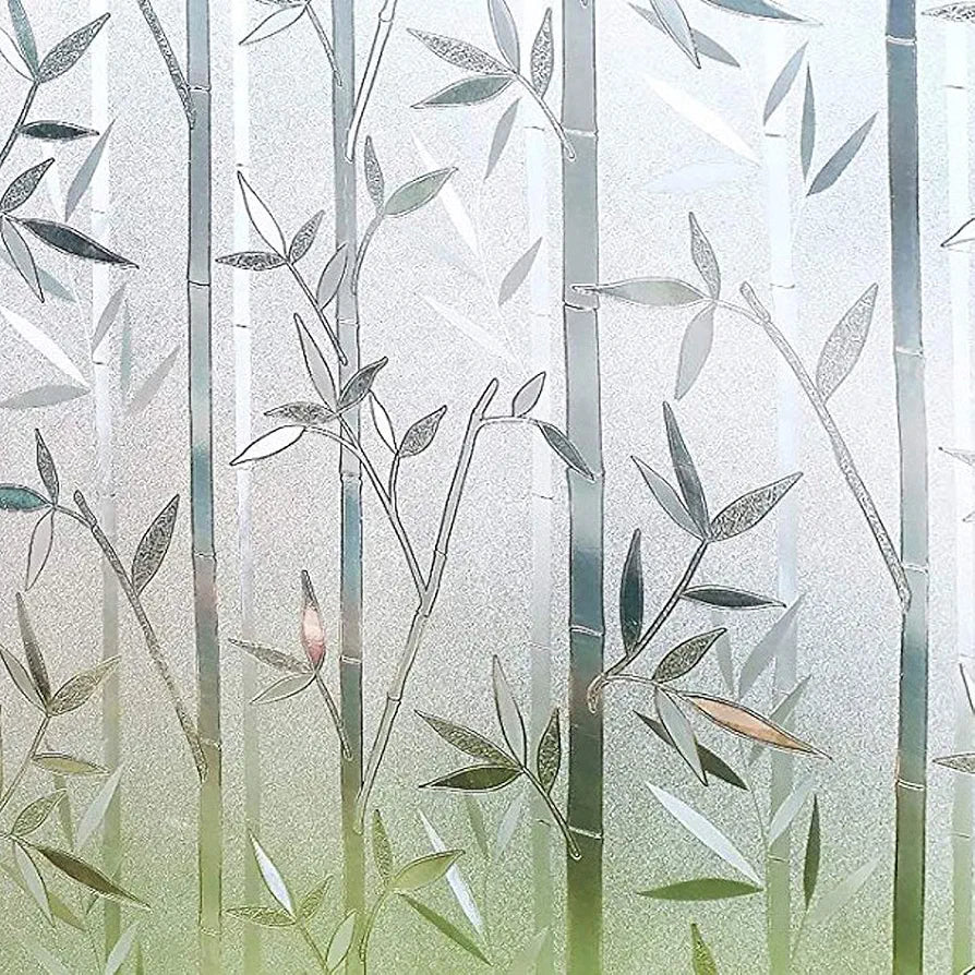 Self-Adhesive Window Privacy Film | Decorative Bamboo White