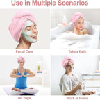Microfiber Hair Drying Towel | Fast Dry Wet Hair Multicolor