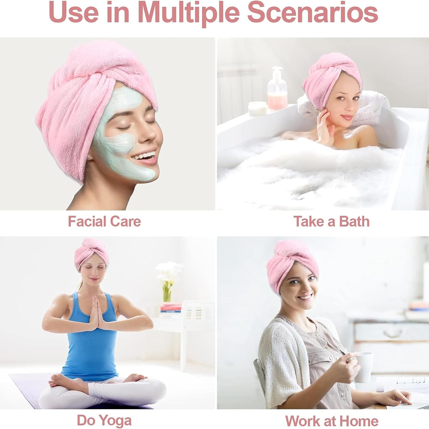 Microfiber Hair Drying Towel | Fast Dry Wet Hair Multicolor