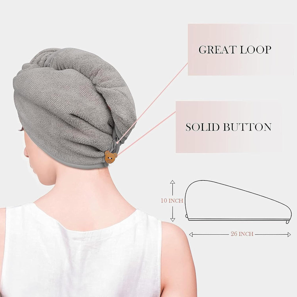 Microfiber Hair Drying Towel | Fast Dry Wet Hair Multicolor