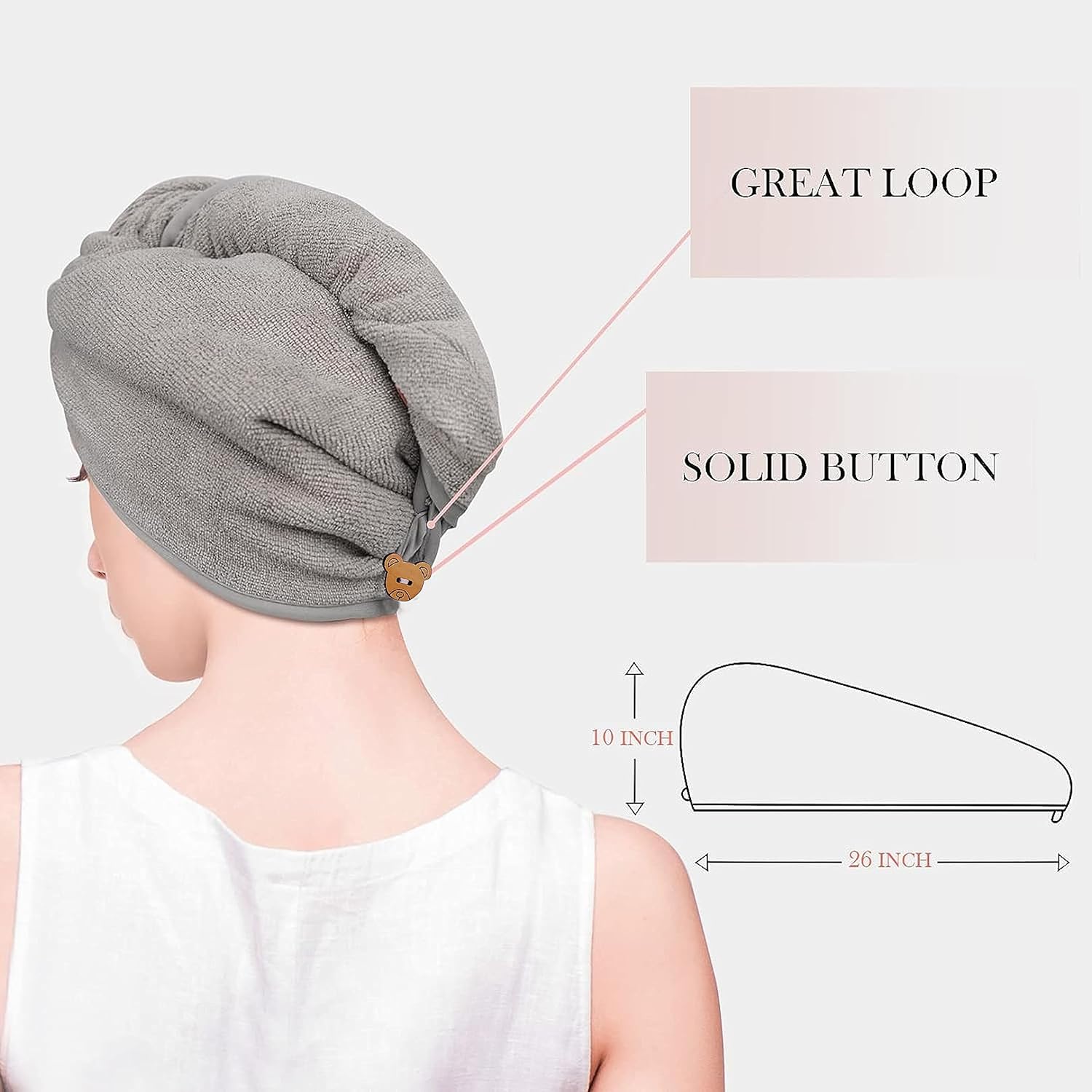 Microfiber Hair Drying Towel | Fast Dry Wet Hair Multicolor