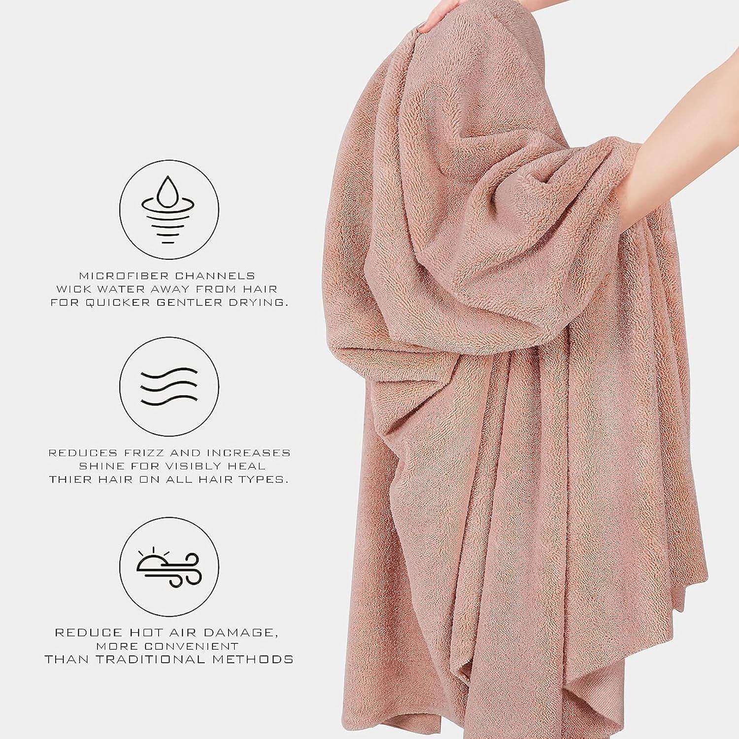 Microfiber Hair Drying Towel | Fast Dry Wet Hair Multicolor