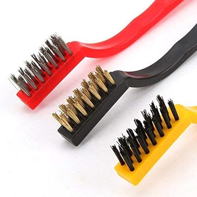 3-Piece Mini Wire Brush Cleaning Tool Kit for Easy Cleaning