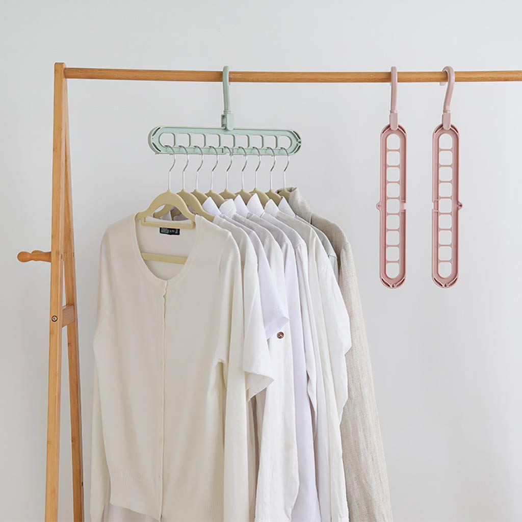9-Hole Rotating Wardrobe Hanger | Anti-Skid Space Saver