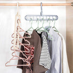 9-Hole Rotating Wardrobe Hanger | Anti-Skid Space Saver