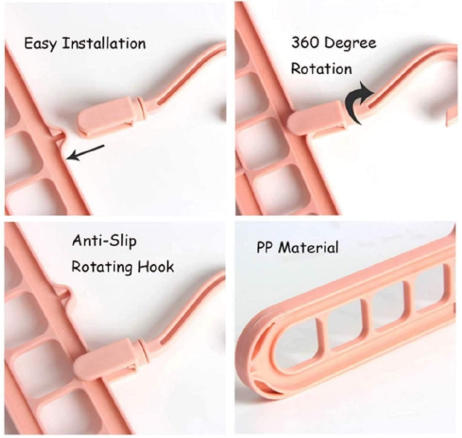 9-Hole Rotating Wardrobe Hanger | Anti-Skid Space Saver