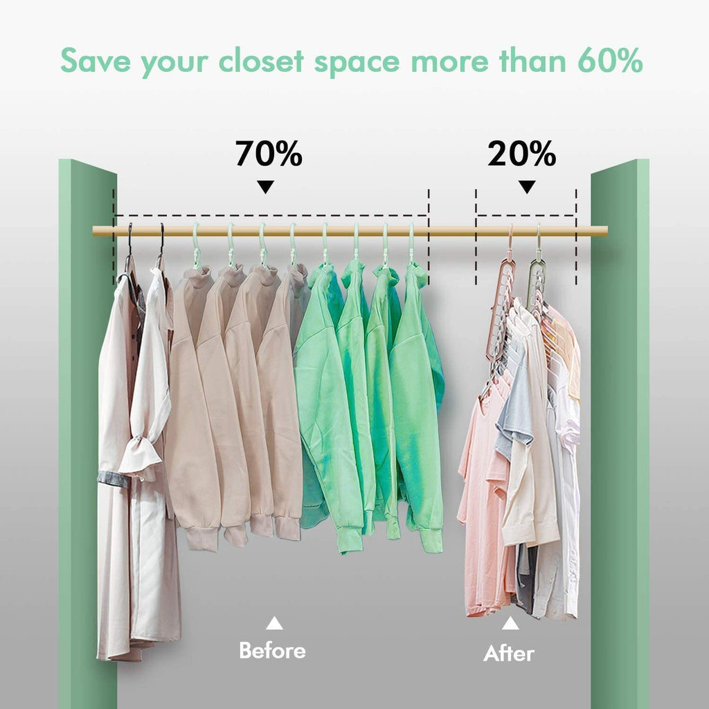 9-Hole Rotating Wardrobe Hanger | Anti-Skid Space Saver