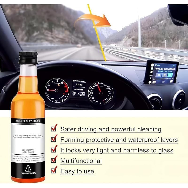 Windshield & Glass Cleaner 100ml Streak-Free Shine