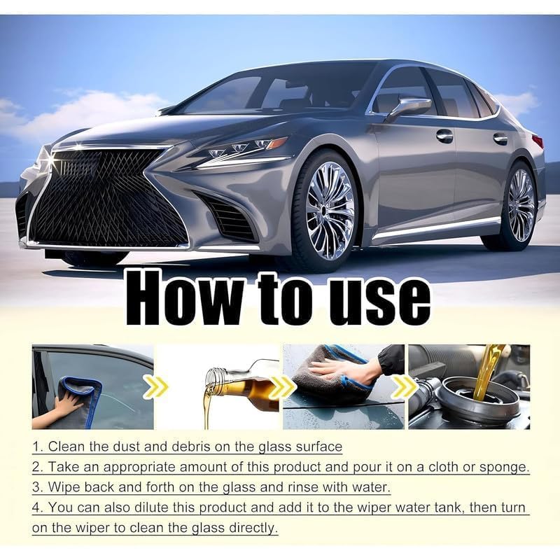 Windshield & Glass Cleaner 100ml Streak-Free Shine