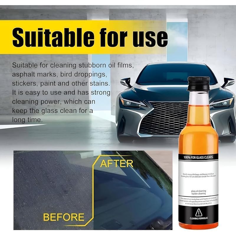 Windshield & Glass Cleaner 100ml Streak-Free Shine