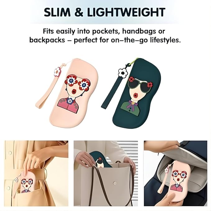 Cute Silicone Sunglasses Case Soft Travel Glasses Holder