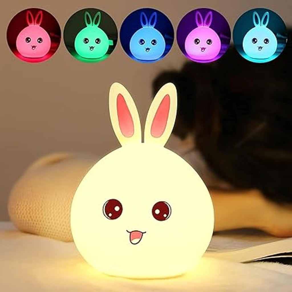 Cute Rabbit Silicone LED Night Lamp USB Rechargeable