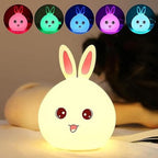 Cute Rabbit Silicone LED Night Lamp USB Rechargeable