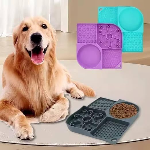Dog & Cat Lick Mat Slow Feeder – Strong Suction & Anxiety Relief