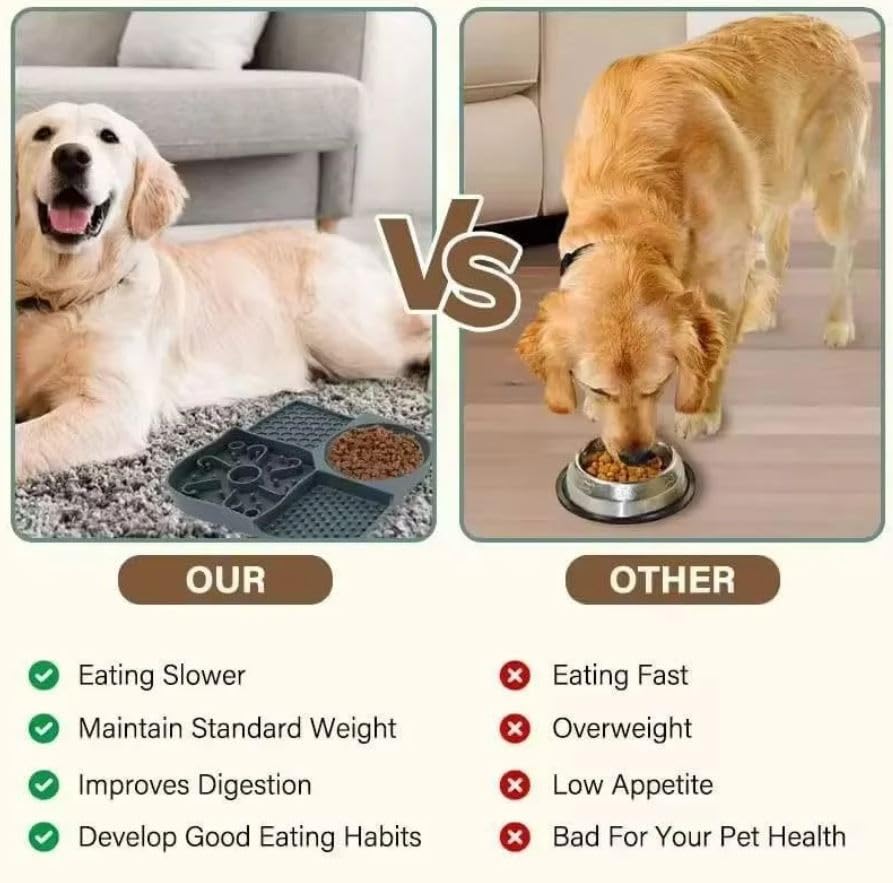 Dog & Cat Lick Mat Slow Feeder – Strong Suction & Anxiety Relief