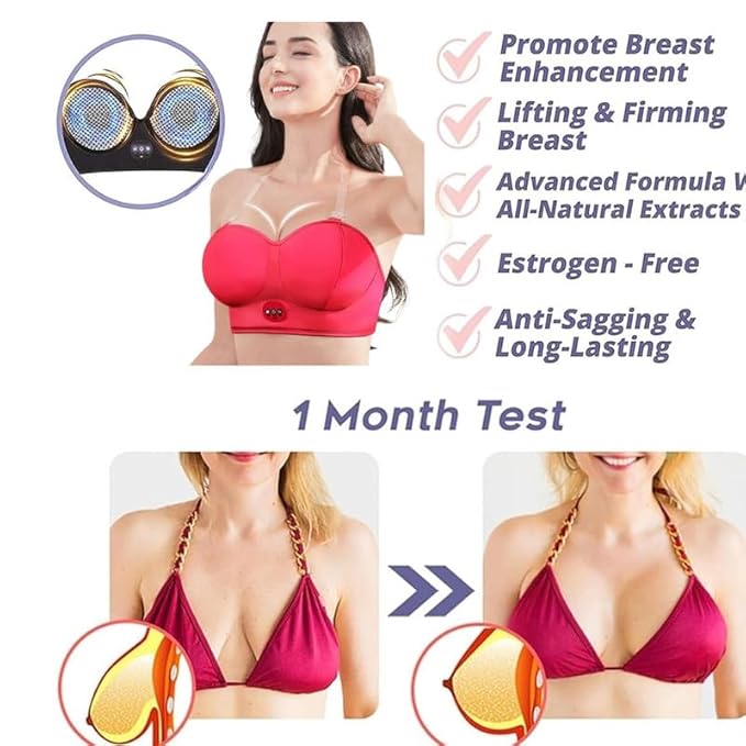 Electric Massage Bra for Women Heating 3D Support