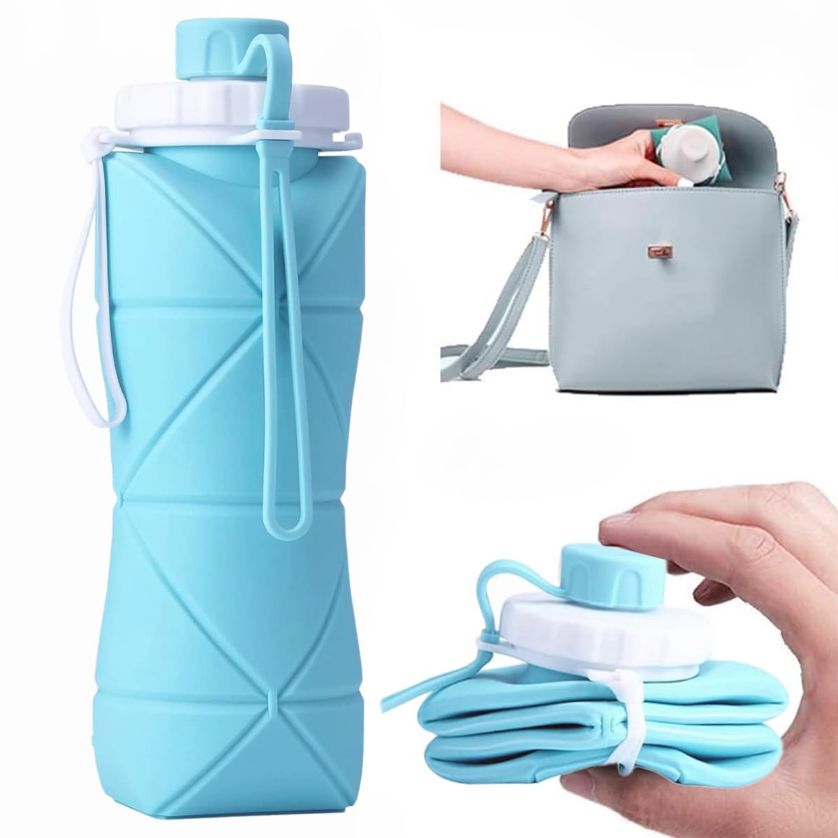 Folding Silicone Water Bottle | Leakproof Travel Flask
