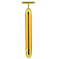 Gold T-Shape Electric Facial Massager for Skin Lifting & Care