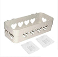 Heart Plastic Wall Shelf Bathroom Kitchen Organizer 1Pc