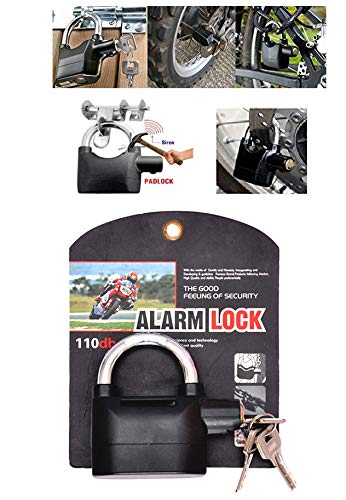 High-Security Alarm Padlock 110dB Siren with 3 Keys