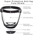 Full Face Bike Shield | Splash Proof Clear Protective Mask