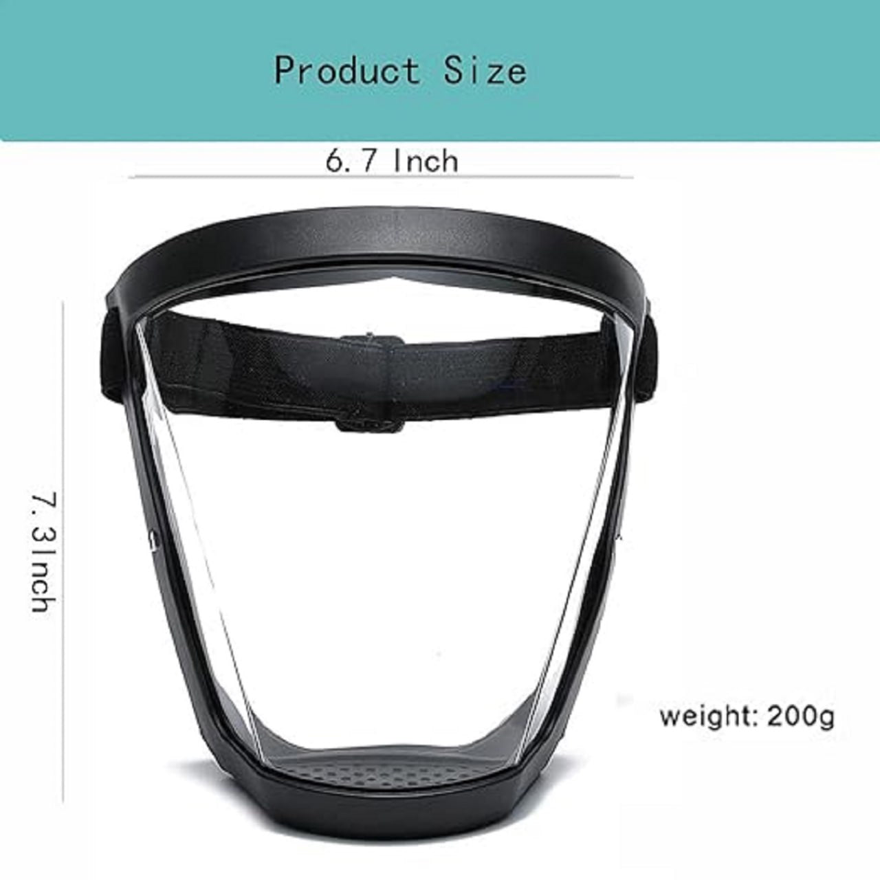 Full Face Bike Shield | Splash Proof Clear Protective Mask
