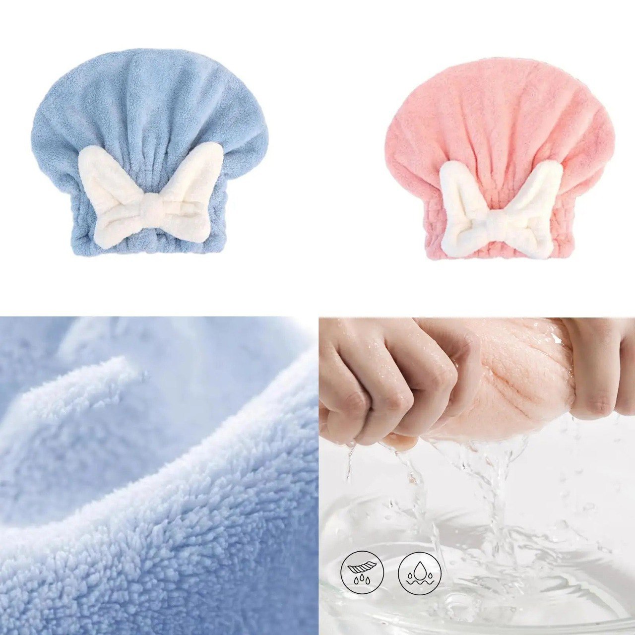 Absorbent Hair Towel Wrap | Quick Dry Microfiber Turban Cap