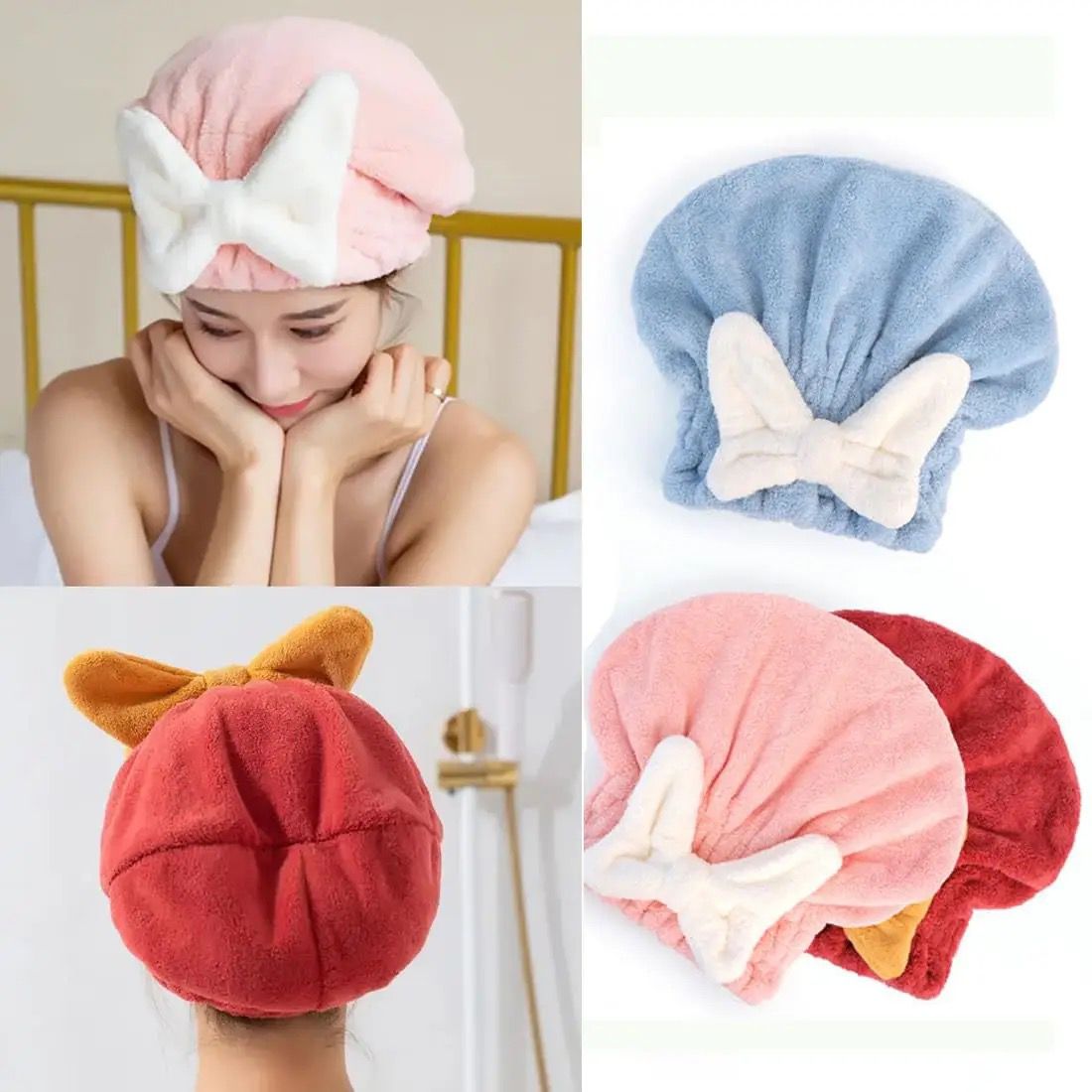 Absorbent Hair Towel Wrap | Quick Dry Microfiber Turban Cap