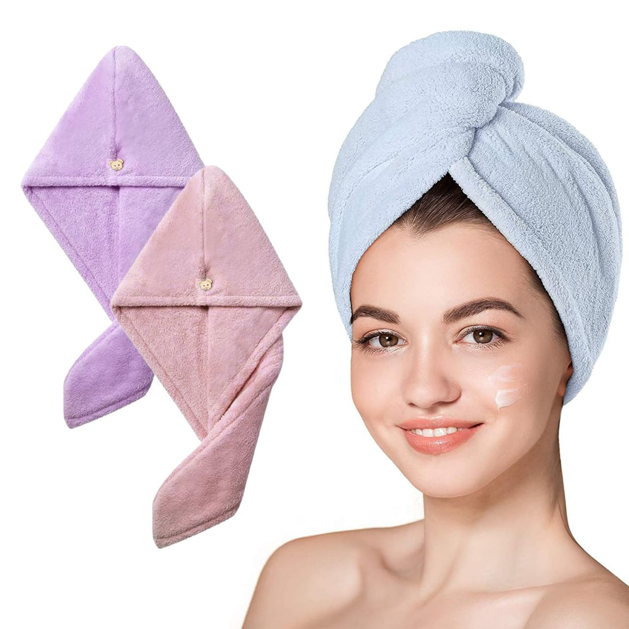 Microfiber Hair Drying Towel | Ultra-Soft Fast Dry Wet Hair
