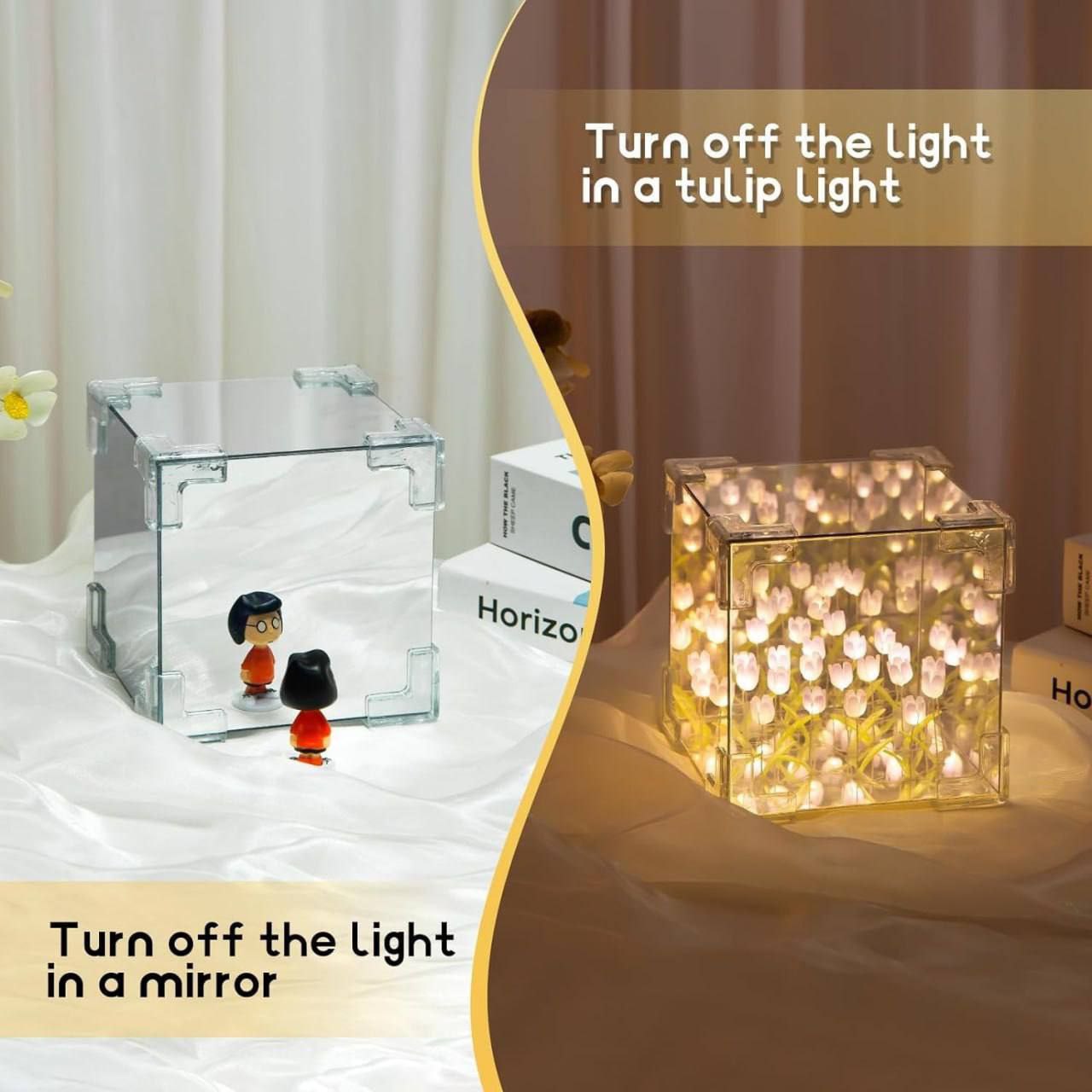 Tulip Cube Mirror Lamp 21 LED Infinity Light