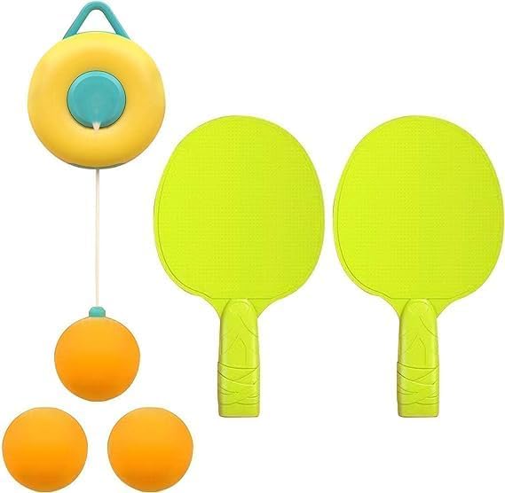 Indoor Hanging Table Tennis Trainer Set with Rackets