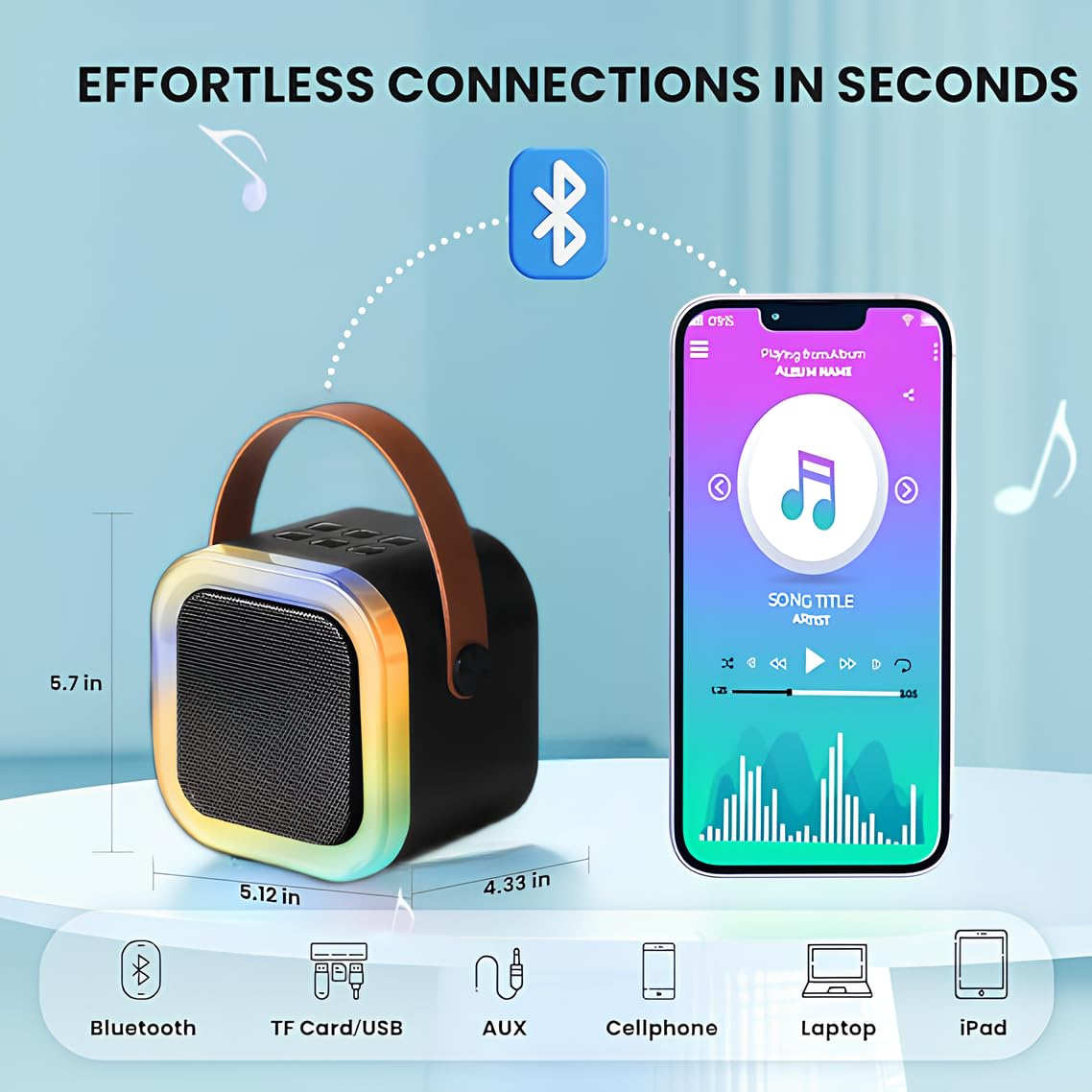 K12 Bluetooth Speaker with Microphone | Wireless Audio Machine
