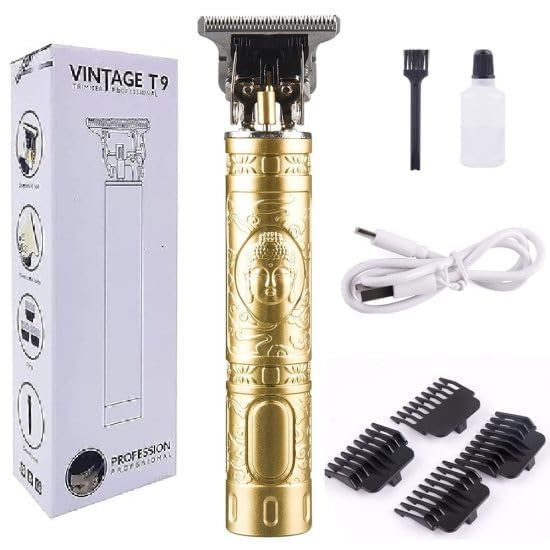 Men Vintage Hair Trimmer | T9 Cordless Dragon Design Grooming Tool