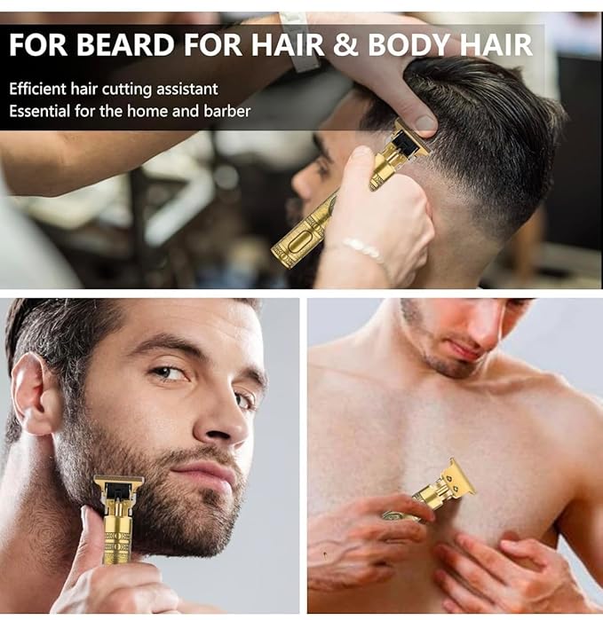 Men Vintage Hair Trimmer | T9 Cordless Dragon Design Grooming Tool
