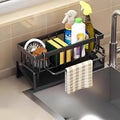 Metal Kitchen Sink Organizer with Soap Tray & Towel Bar